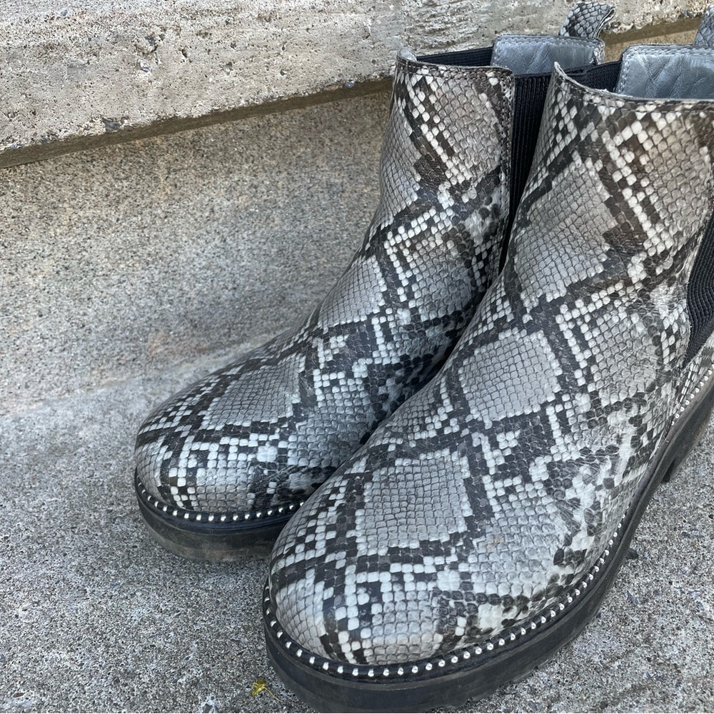 Snakeskin Ankle Boots